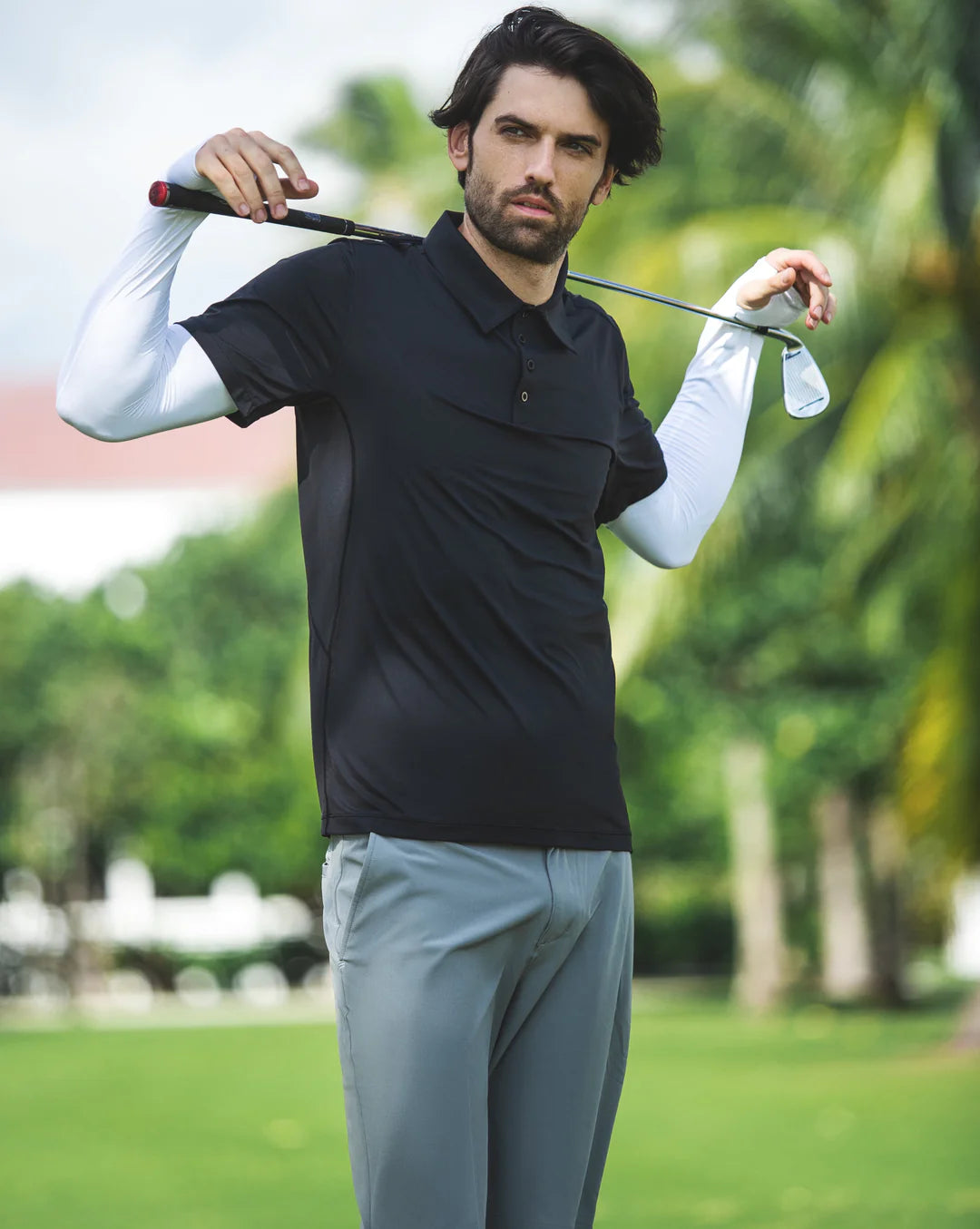 BLOQUV MEN'S SHORT SLEEVE POLO