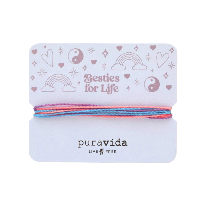 PURA VIDA BESTIES FOR LIFE BRACELET CARD