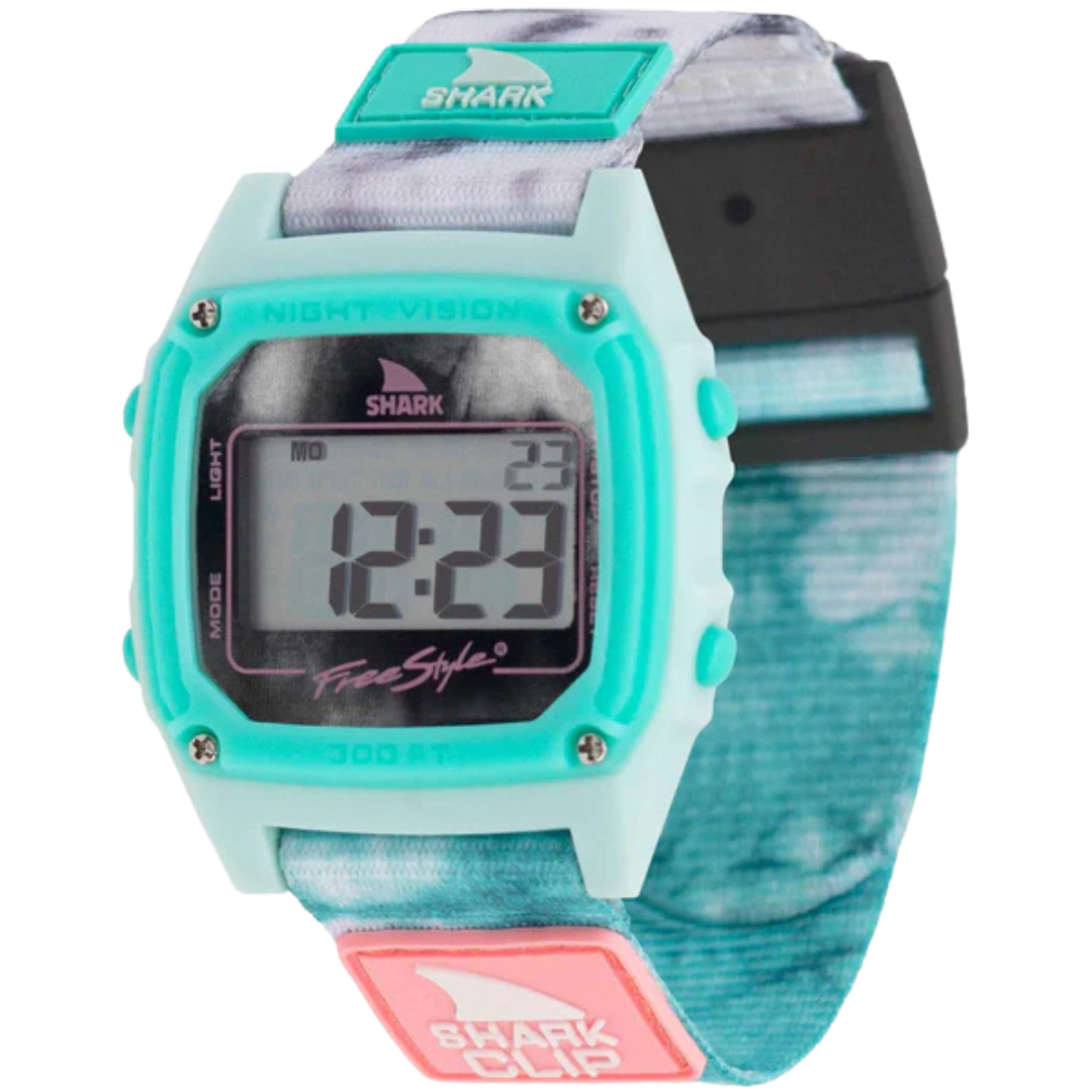 SHARK CLASSIC CLIP TIE DYE AQUA CLOUD