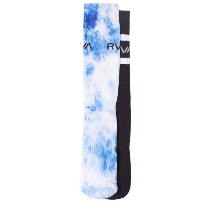 RVCA TIE DYE CREW SOCKS 2 PACK