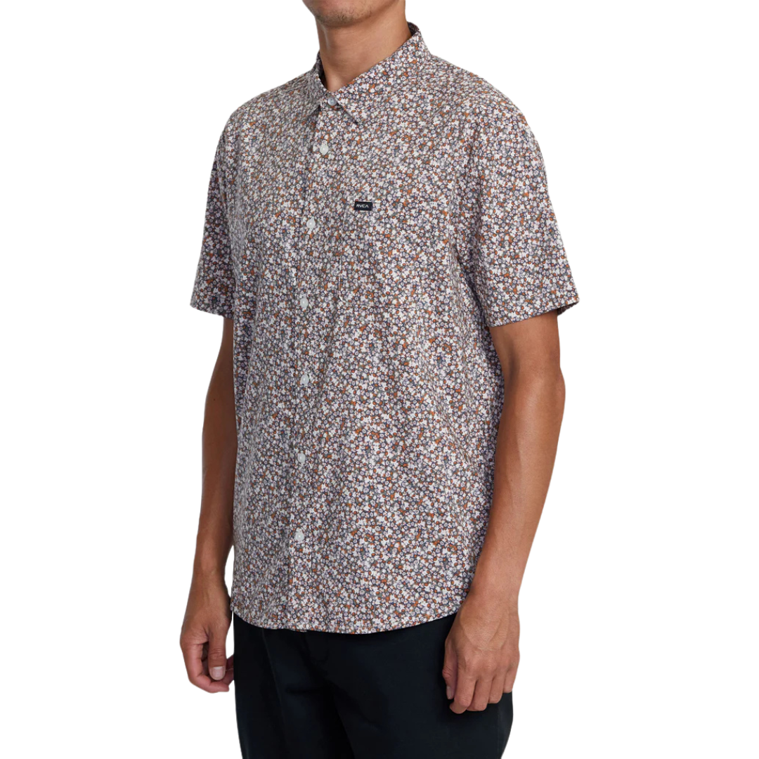 RVCA MICRO GARDEN SHORT SLEEVE WOVEN SHIRT