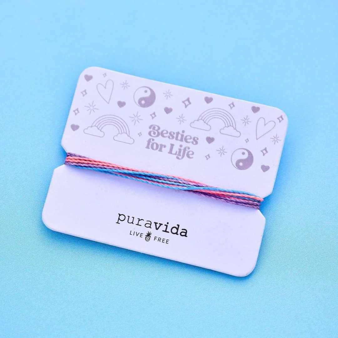 PURA VIDA BESTIES FOR LIFE BRACELET CARD