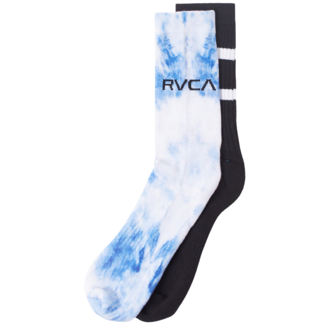 RVCA TIE DYE CREW SOCKS 2 PACK