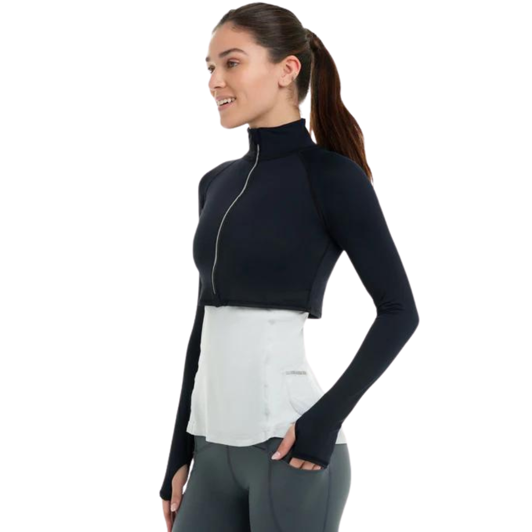BLOQUV FULL ZIP CROP TOP