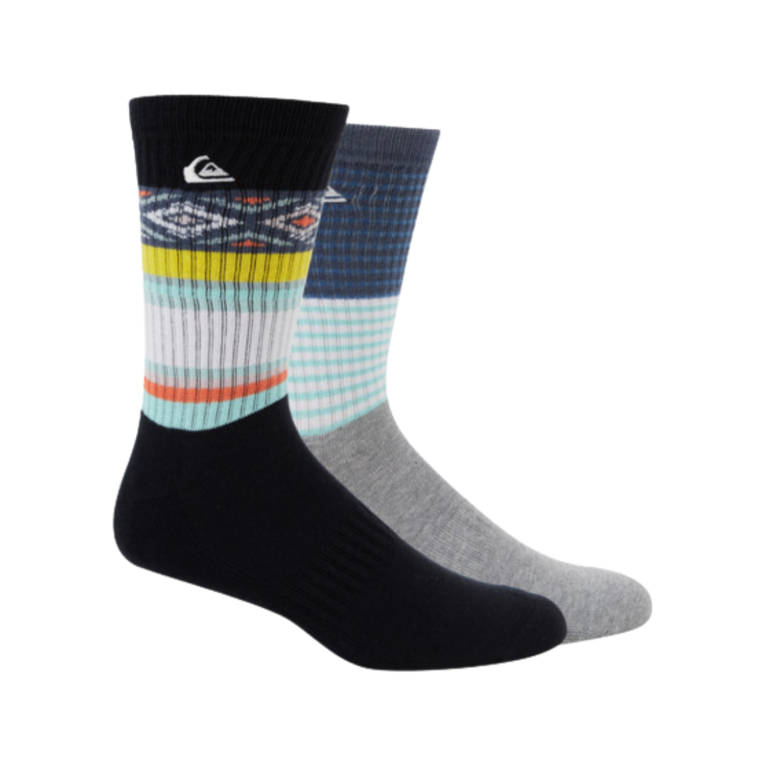 QUIKSILVER CREW SOCKS 2 PACK