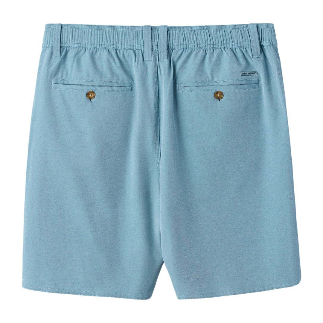 O'NEILL RESERVE LIGHT CHECK SCALLOP ELASTIC WAIST 18" SHORT