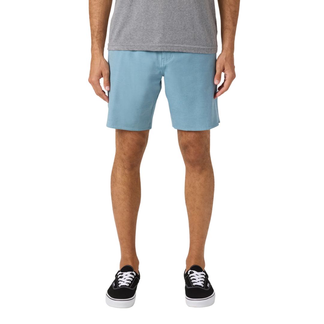 O'NEILL RESERVE LIGHT CHECK SCALLOP ELASTIC WAIST 18" SHORT