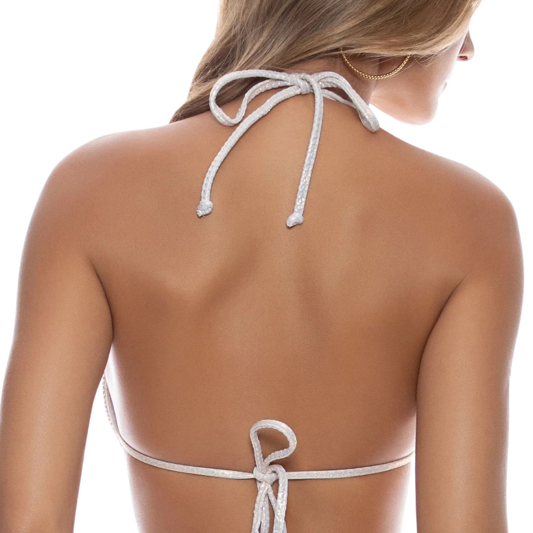LULI FAMA LUMINOUS MOLDED BIKINI - GOLD