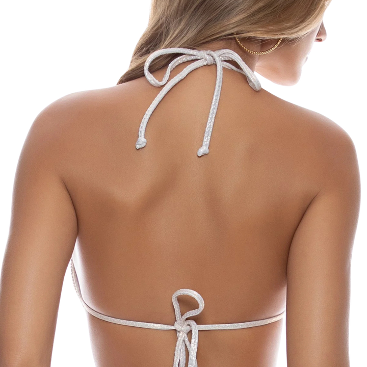 LULI FAMA LUMINOUS MOLDED BIKINI - GOLD