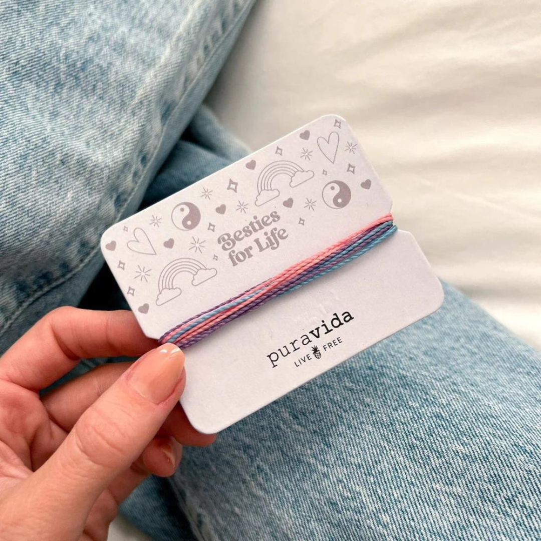 PURA VIDA BESTIES FOR LIFE BRACELET CARD