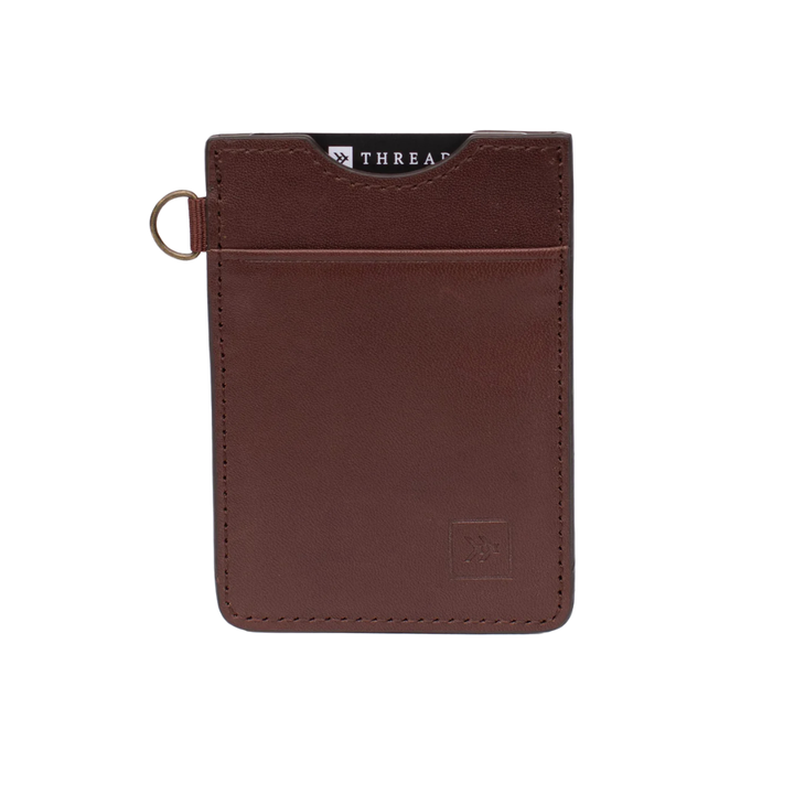 THREAD VERTICAL WALLET - CHOCOLATE