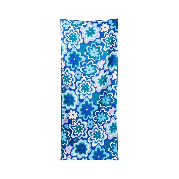 NOMADIX ORIGINAL TOWEL - GROOVY FLOWERS BLUE GREEN