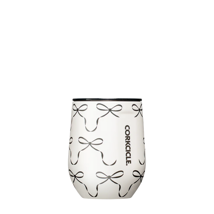 CORKCICLE 12OZ BLACK BOWS STEMLESS