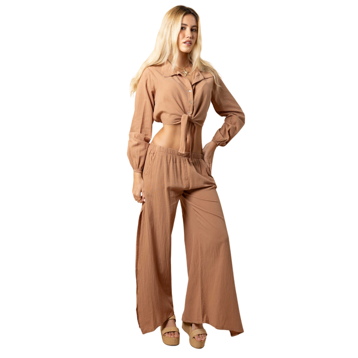 SEASPICE CROPPED BUTTON UP