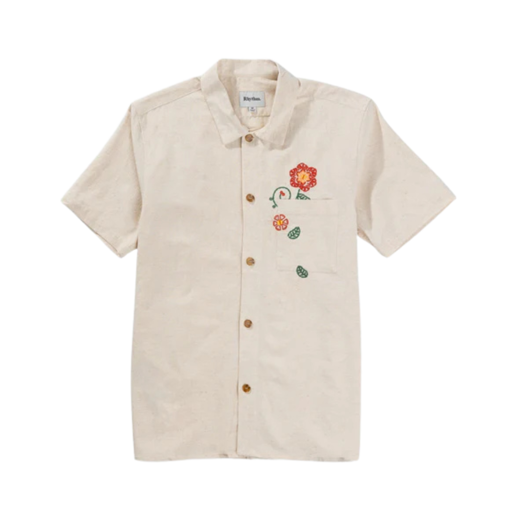 RHYTM FLOWER EMBROIDERY SS SHIRT