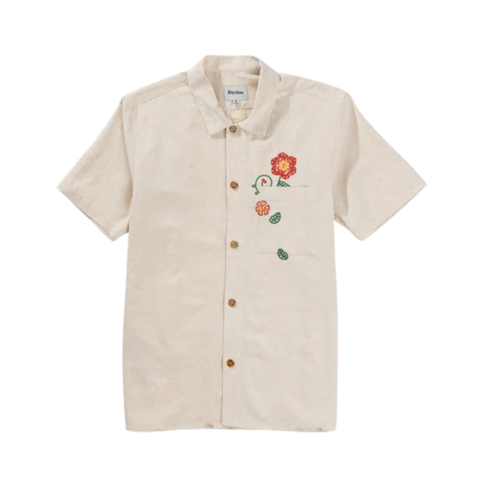 RHYTM FLOWER EMBROIDERY SS SHIRT