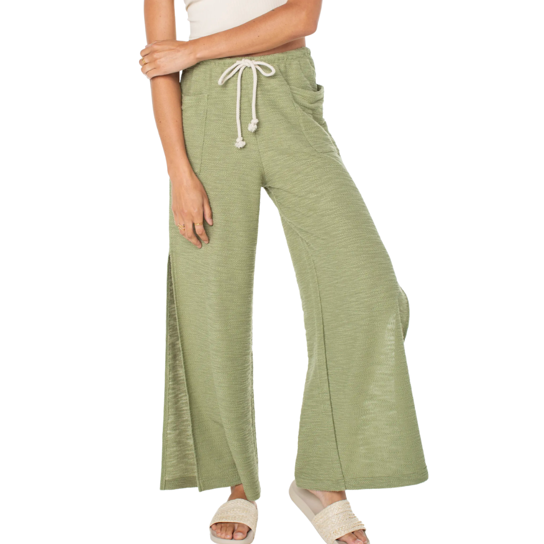 ROXY BEACH BREEZE PANT - OIL GREEN