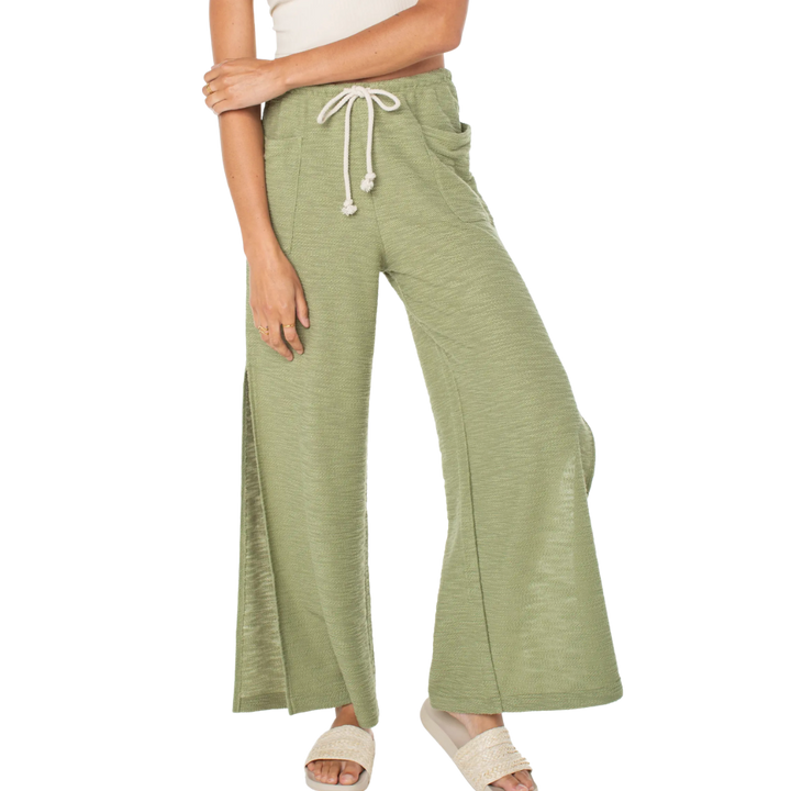 ROXY BEACH BREEZE PANT - OIL GREEN