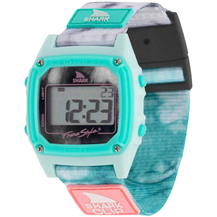 SHARK CLASSIC CLIP TIE DYE AQUA CLOUD