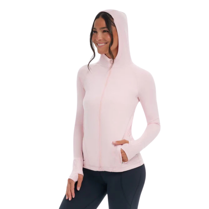 BLOQUV FULL ZIP HOODIE JACKET - TICKLE ME PINK