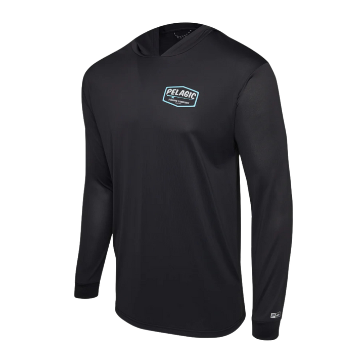 PELAGIC AQUATEK HOODED RASHGUARD - SPINNER BLACK