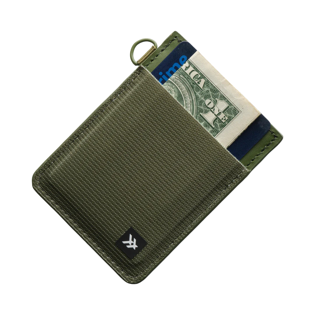 THREAD VERTICAL WALLET - OLIVE