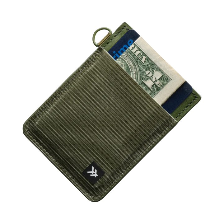 THREAD VERTICAL WALLET - OLIVE