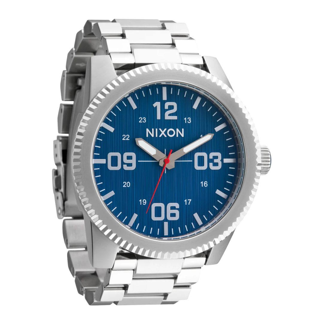 NIXON CORPORAL STAINLESS STEEL - SILVER/INDIGO