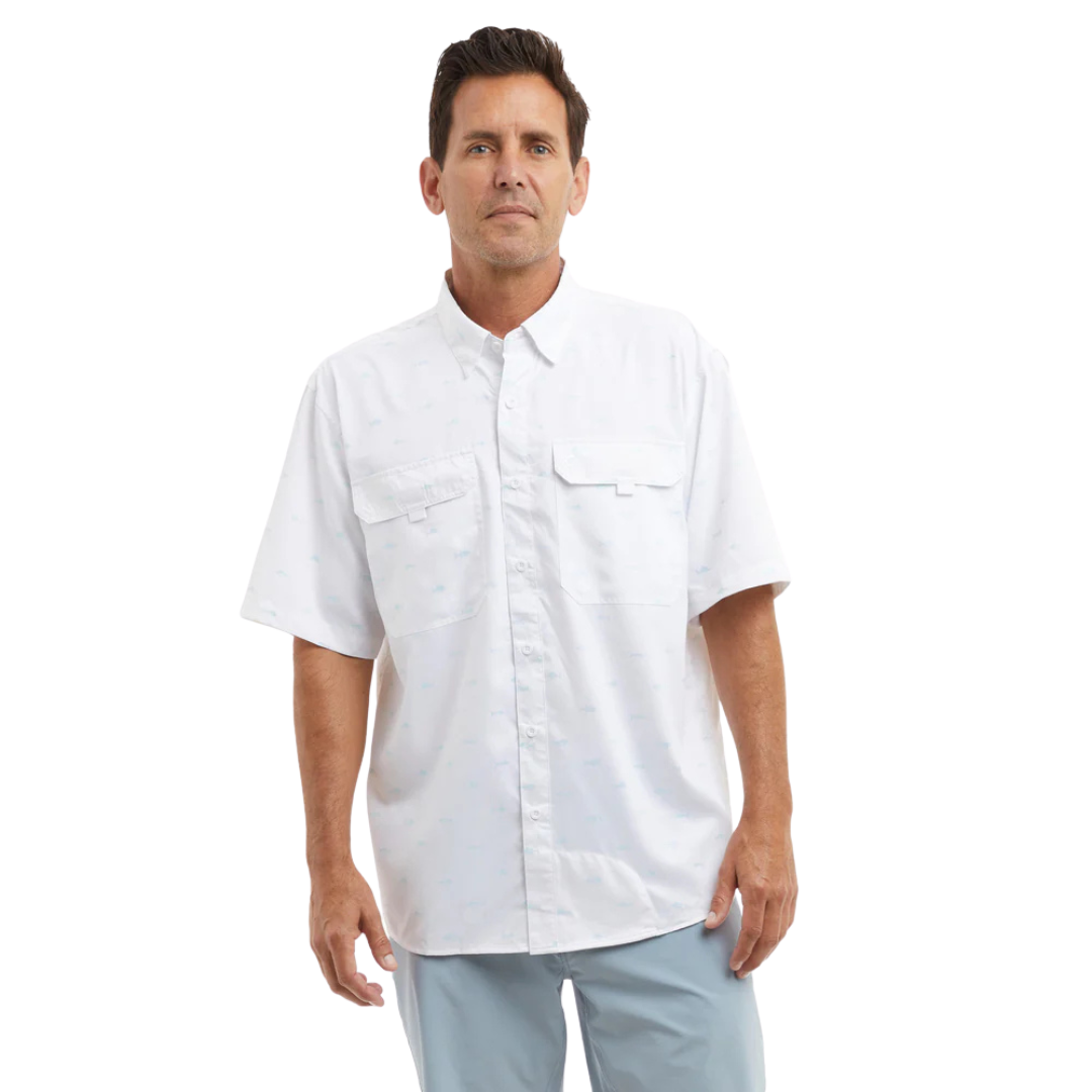 PELAGIC KEYS SS FISHING SHIRT - TINY WHITE FISH