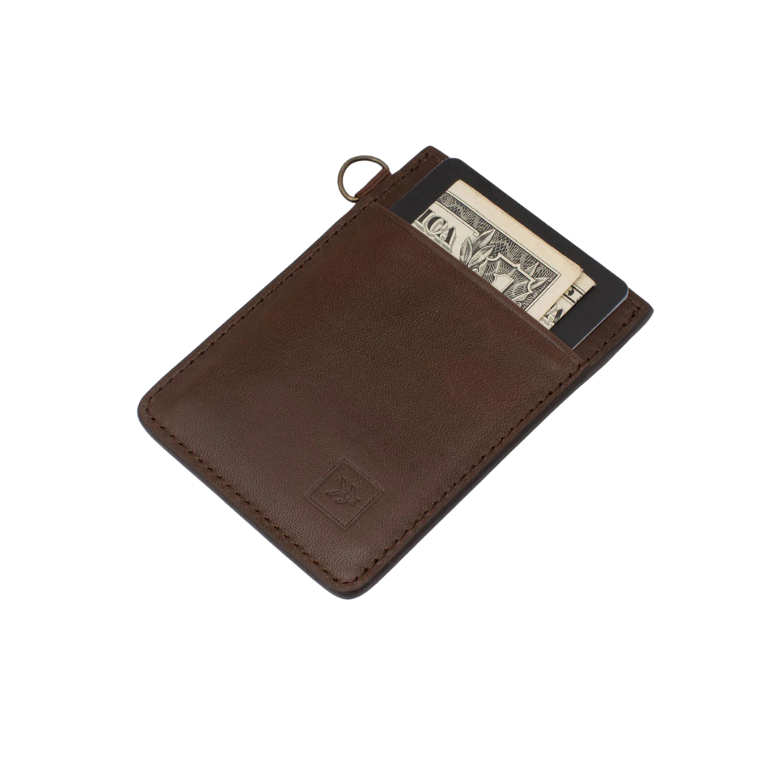 THREAD VERTICAL WALLET - CHOCOLATE