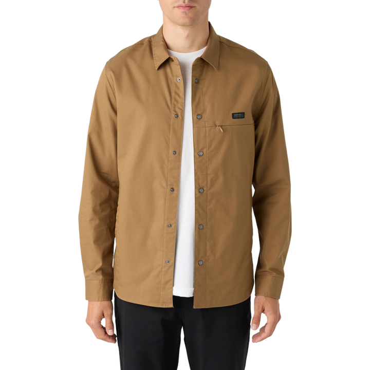 O'NEILL TRVLR DRIFTER OVERSHIRT JACKET - DARK KHAKI