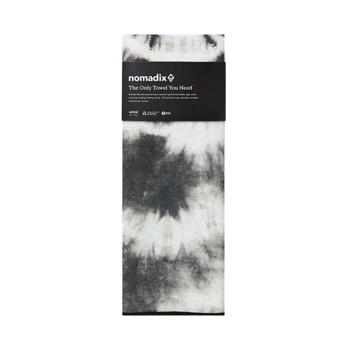 NOMADIX ORIGINAL TOWEL - TIE DYE BLACK & WHITE