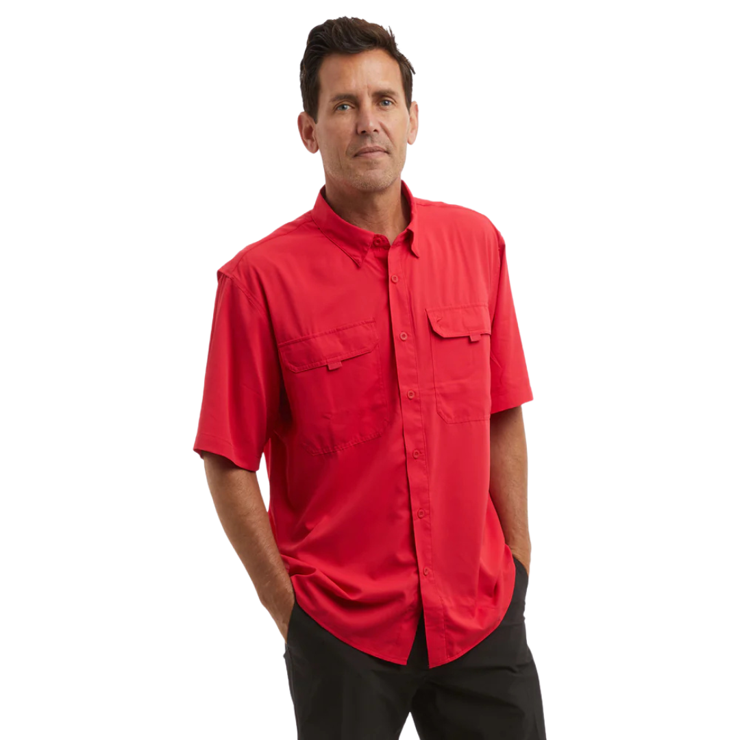 PELAGIC KEYS SS FISHING SHIRT - RED