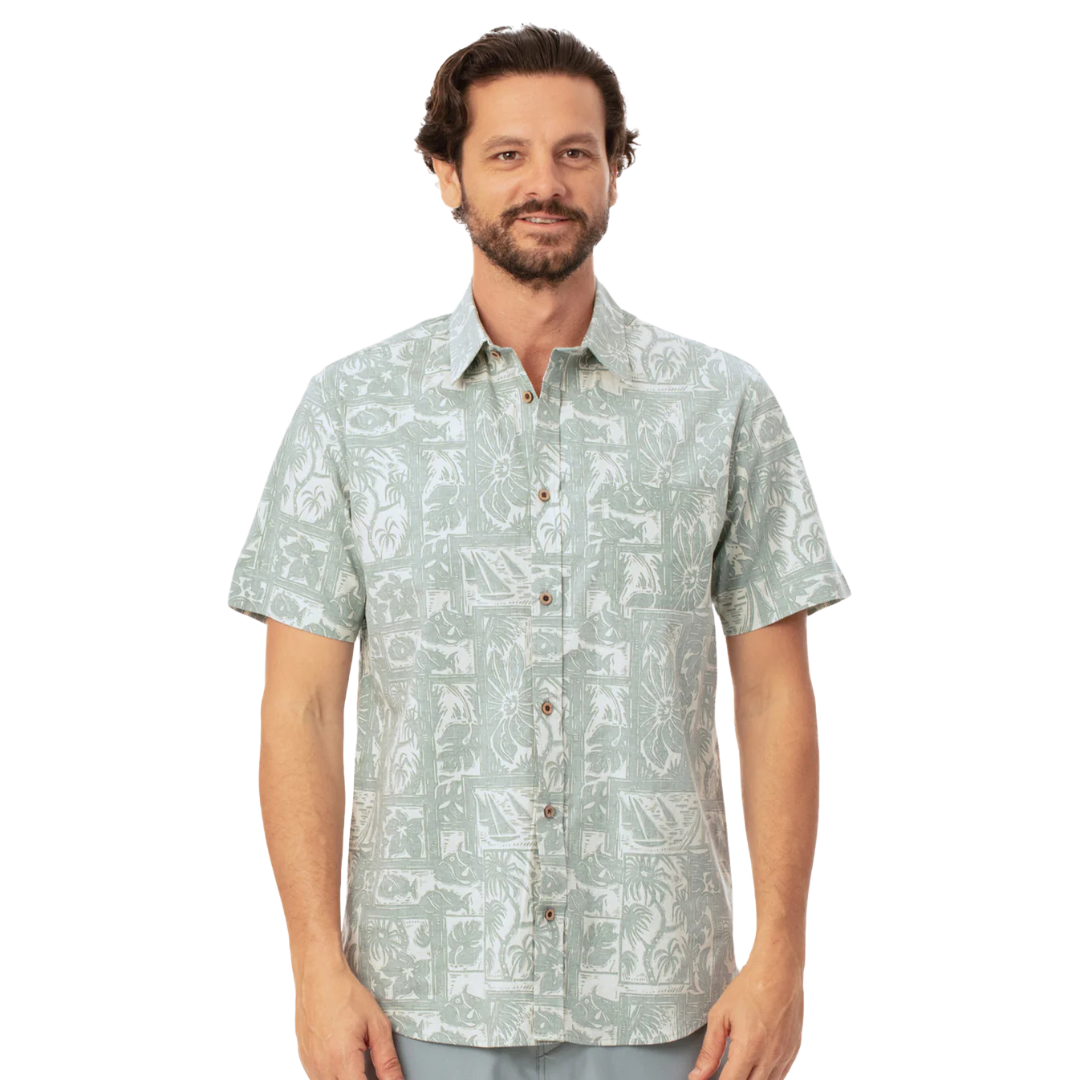 BLUE OFFSHORE WOVEN SHIRT