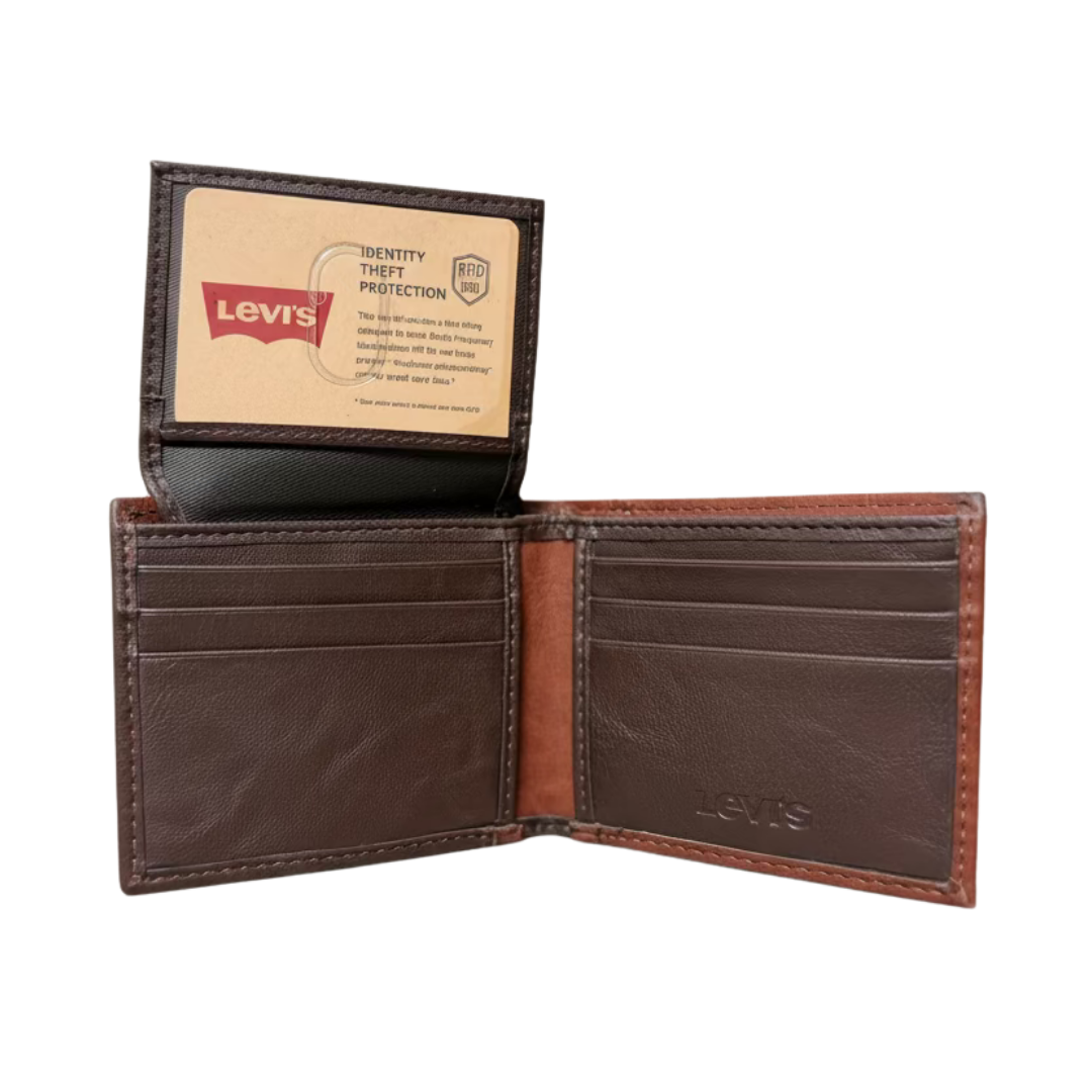 LEVIS STRAUSS BIFOLD LEATHER WALLET