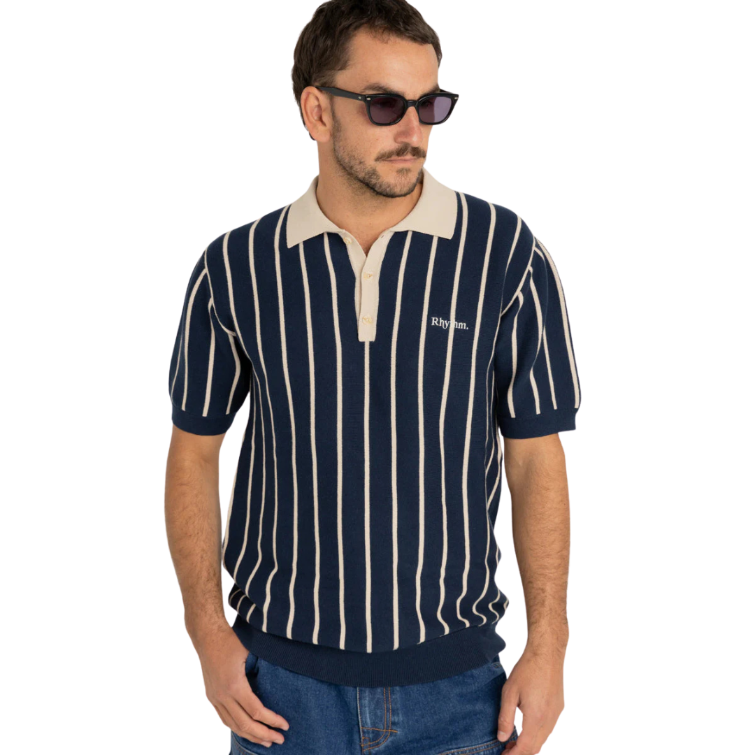 RHYTHM STRIPED KNIT SS POLO