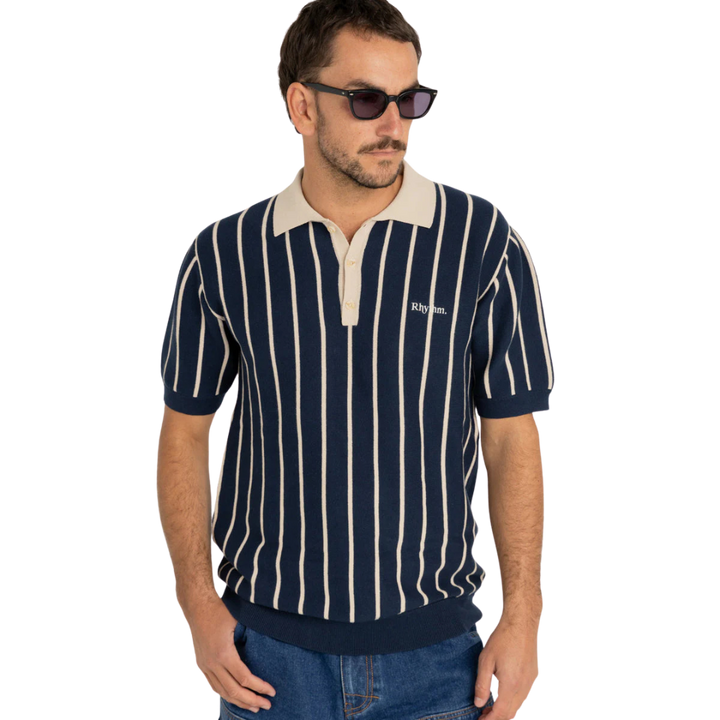 RHYTHM STRIPED KNIT SS POLO