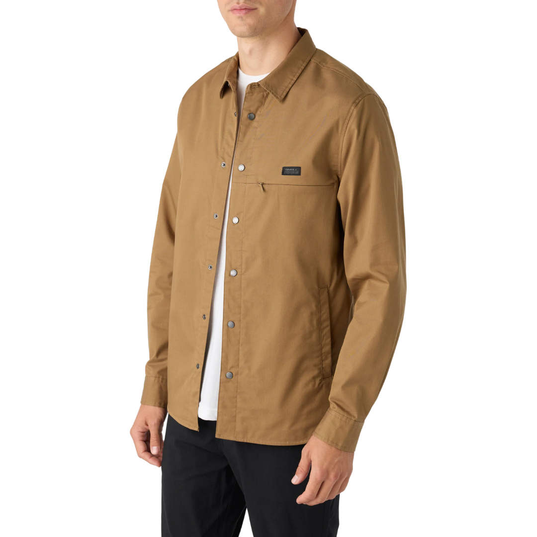 O'NEILL TRVLR DRIFTER OVERSHIRT JACKET - DARK KHAKI