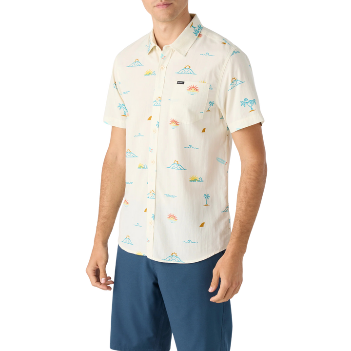 O'NEILL OASIS ECO SS MODERN FIT SHIRT - CREAM 2