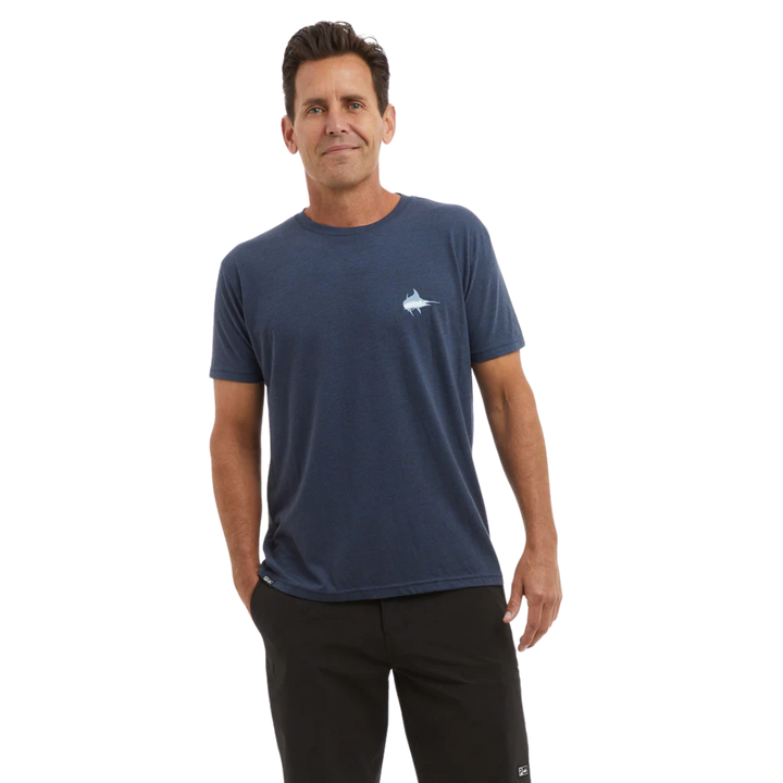 PELAGIC PREM TRIBLEND TURNER TEE - NAVY