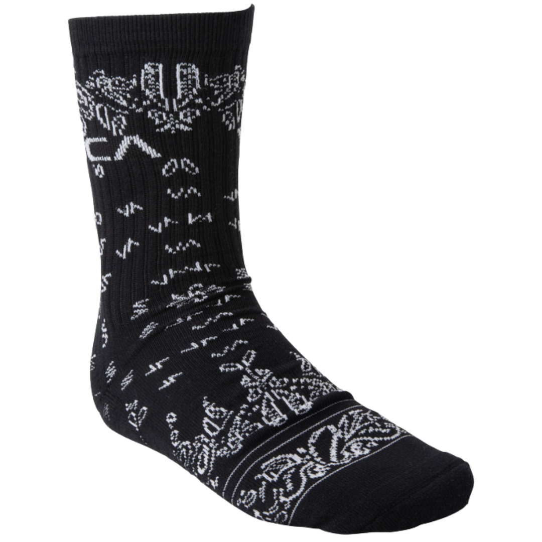 RVCA BANDANA CREW SOCKS 2 PACK