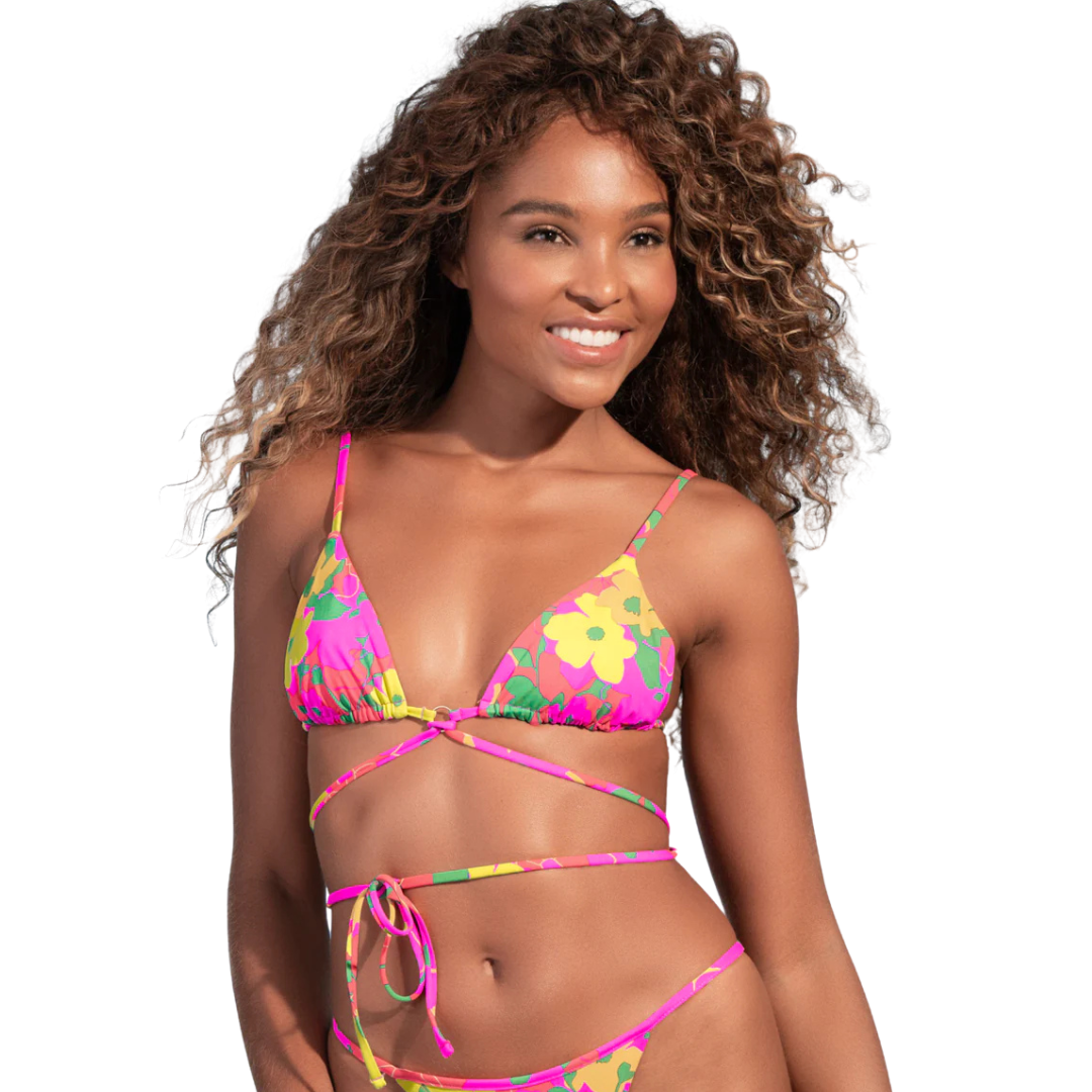 MAAJI - CRAYON FLOWER COCO SLIDING TRIANGLE BIKINI