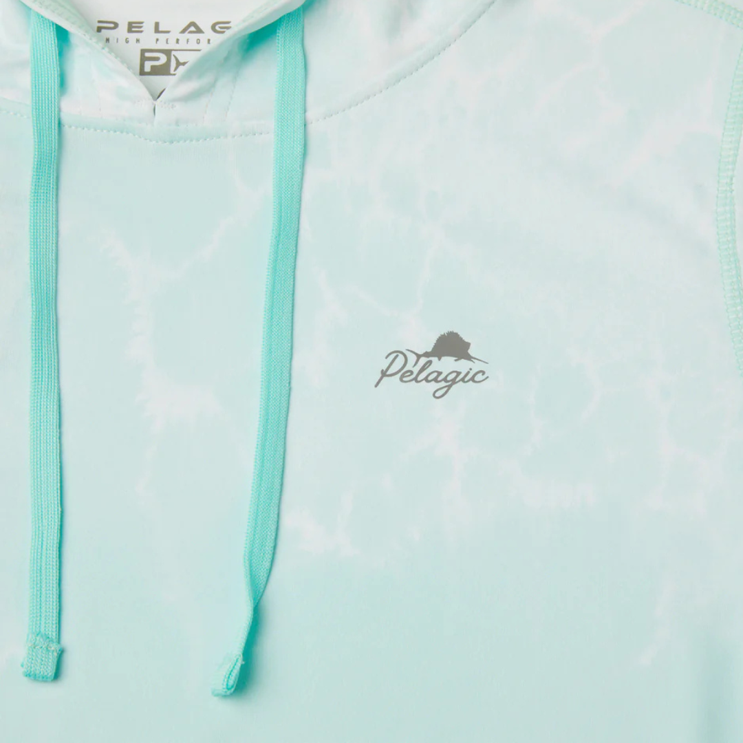 PELAGIC VAPORTEK HOODED - PROP WASH TROPICAL AQUA