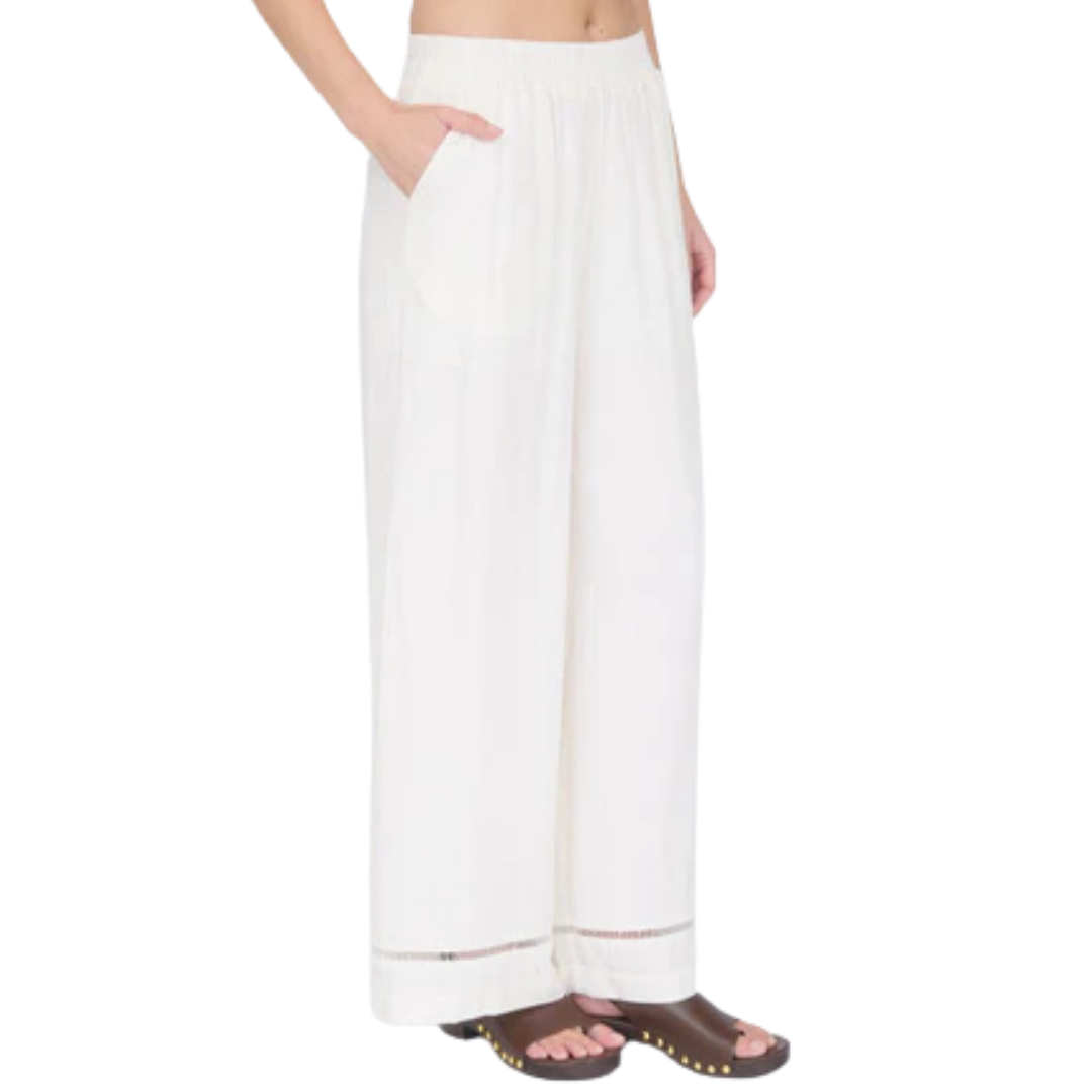 BLU PEPPER LADDER LACE WIDE LEG PANT