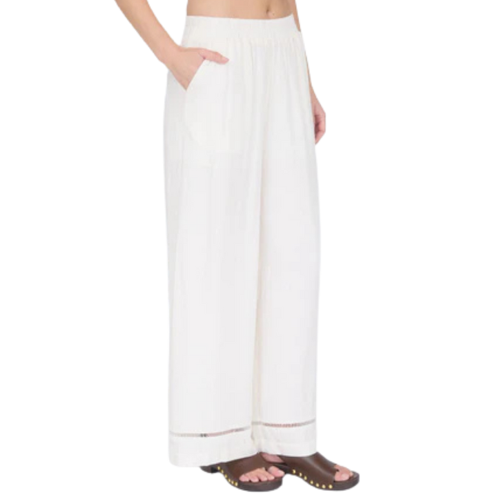 BLU PEPPER LADDER LACE WIDE LEG PANT