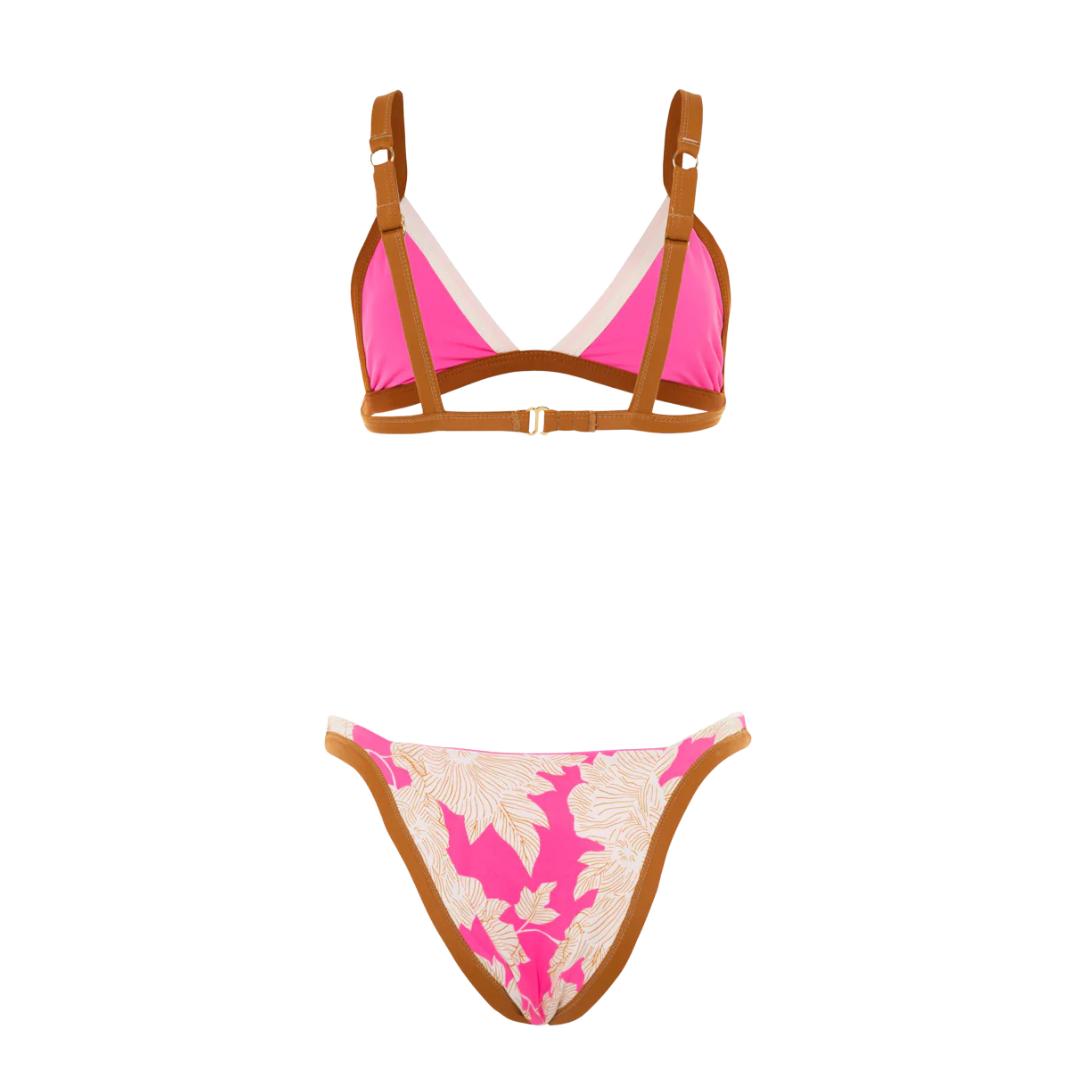 MAAJI - RADIANT PINK REWIND FIXED TRIANGLE BIKINI