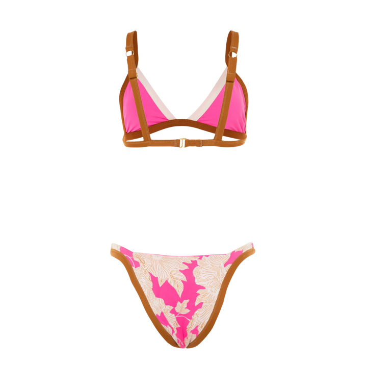 MAAJI - RADIANT PINK REWIND FIXED TRIANGLE BIKINI