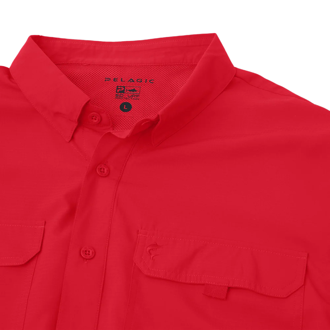 PELAGIC KEYS SS FISHING SHIRT - RED