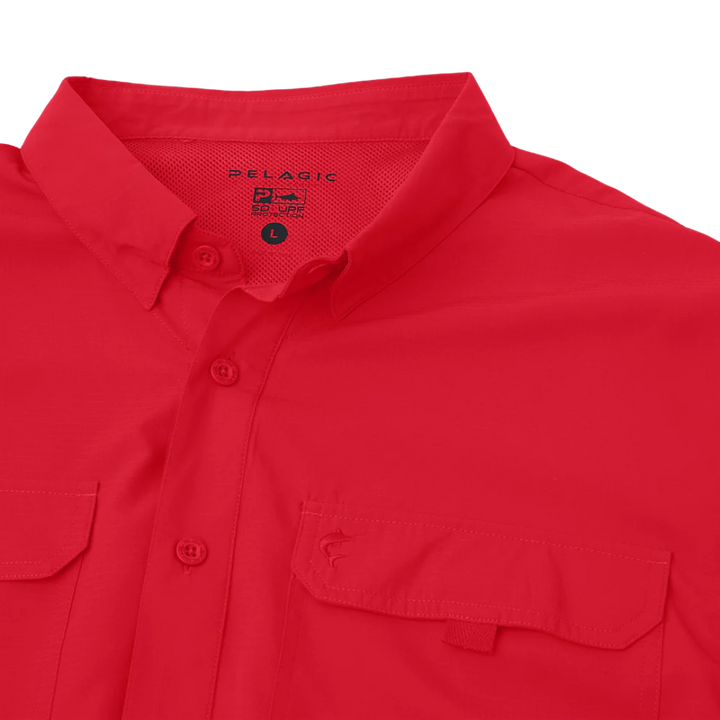 PELAGIC KEYS SS FISHING SHIRT - RED