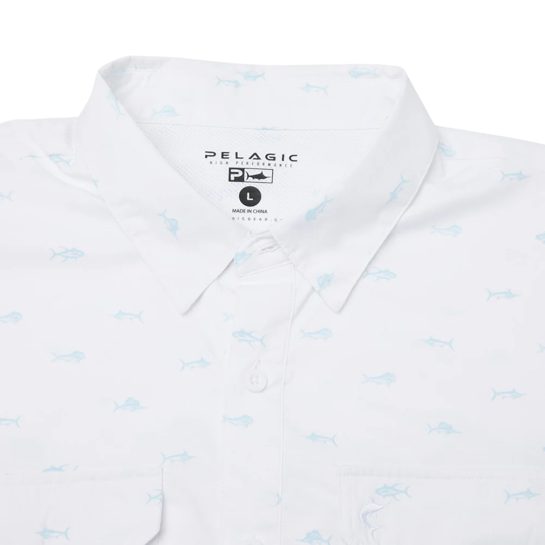 PELAGIC KEYS SS FISHING SHIRT - TINY WHITE FISH